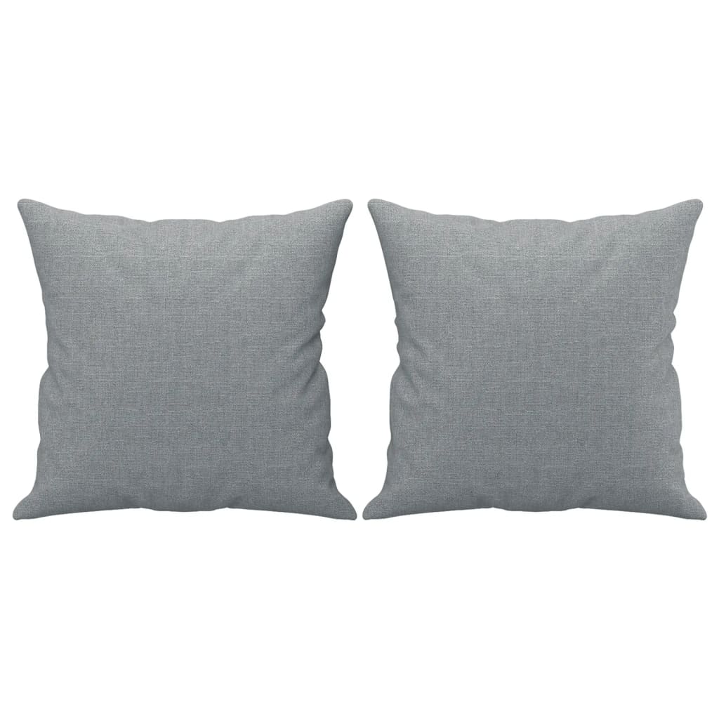 Ensemble de canapés 3 pcs coussins gris clair tissu