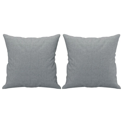 Ensemble de canapés 3 pcs coussins gris clair tissu