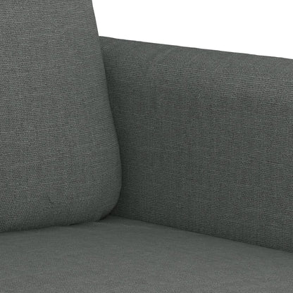 Ensemble de canapés 2 pcs coussins gris foncé tissu