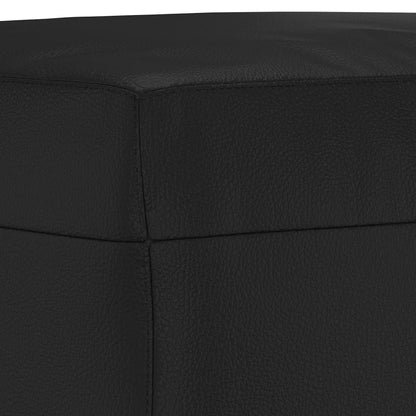 Ensemble de canapés 3 pcs avec coussins Noir Similicuir