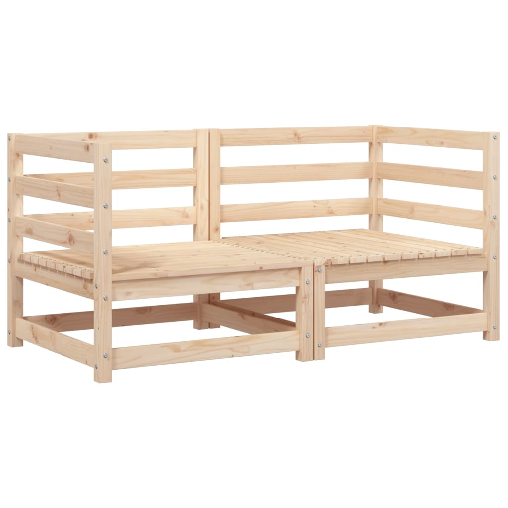 Canapés d'angle de jardin 2 pcs 70x70x67 cm bois de pin massif