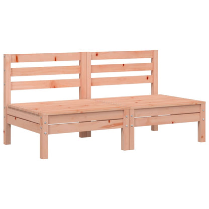 Canapés de jardin sans accoudoirs 2 pcs bois massif douglas