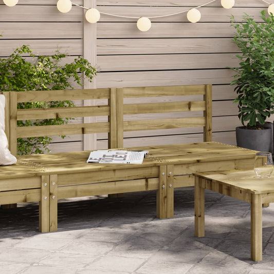 Canapés de jardin sans accoudoirs 2 pcs bois pin imprégné