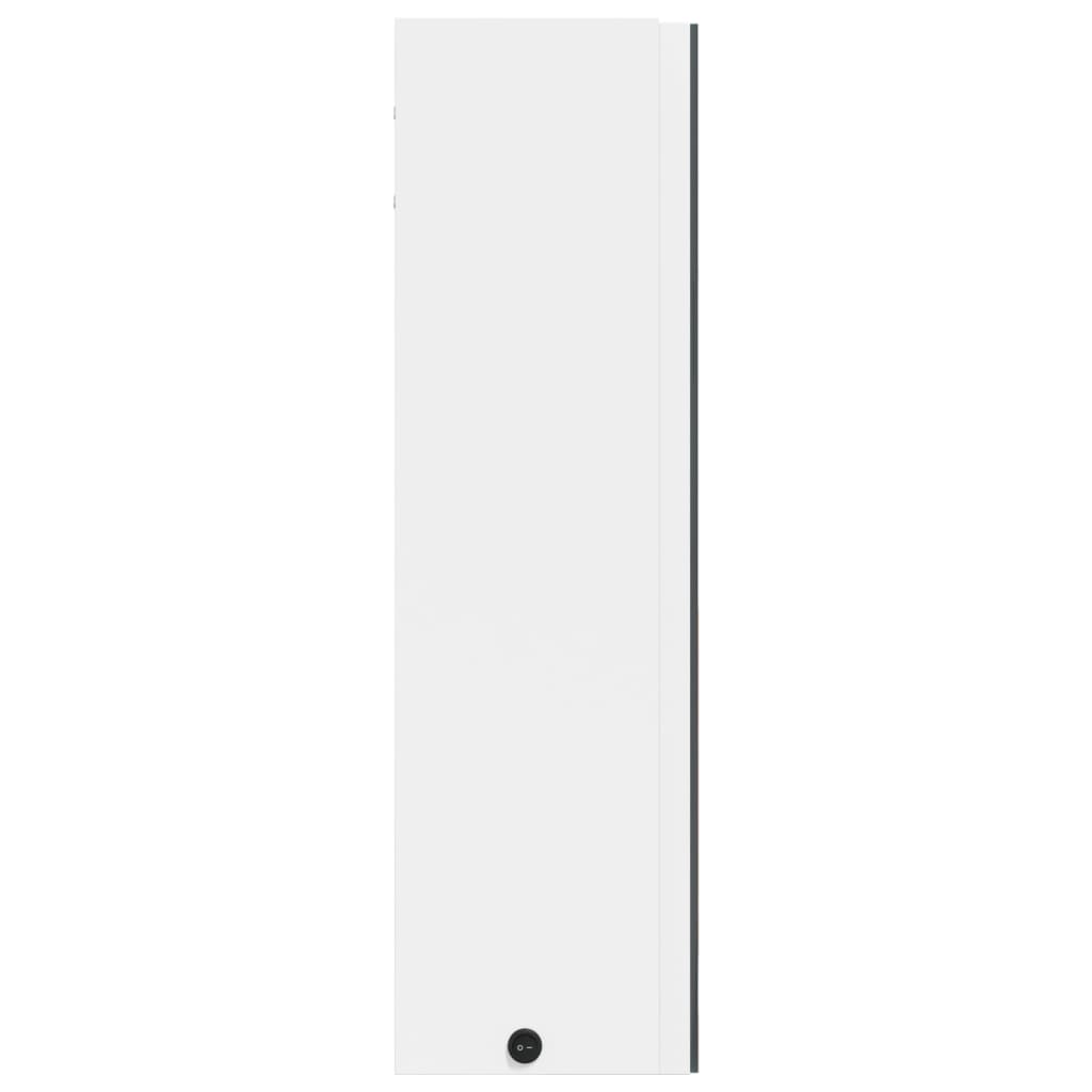 Armoire de salle de bain à miroir avec LED blanc 60x13x52 cm