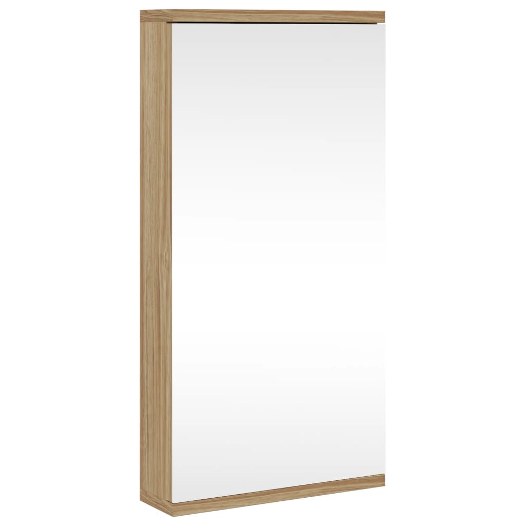 Armoire de bain à miroir d'angle chêne 30x24x60 cm