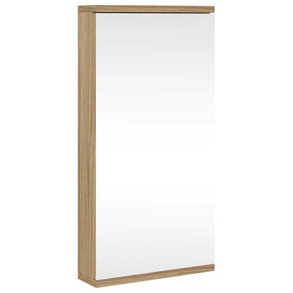 Armoire de bain à miroir d'angle chêne 30x24x60 cm