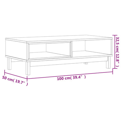 Table basse FLAM 100x50x32,5 cm bois de pin massif