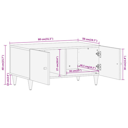 Table basse 80x50x40 cm bois de manguier massif