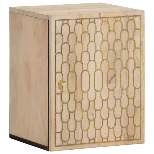 Armoire de salle de bain murale 38x33x48cm bois massif manguier