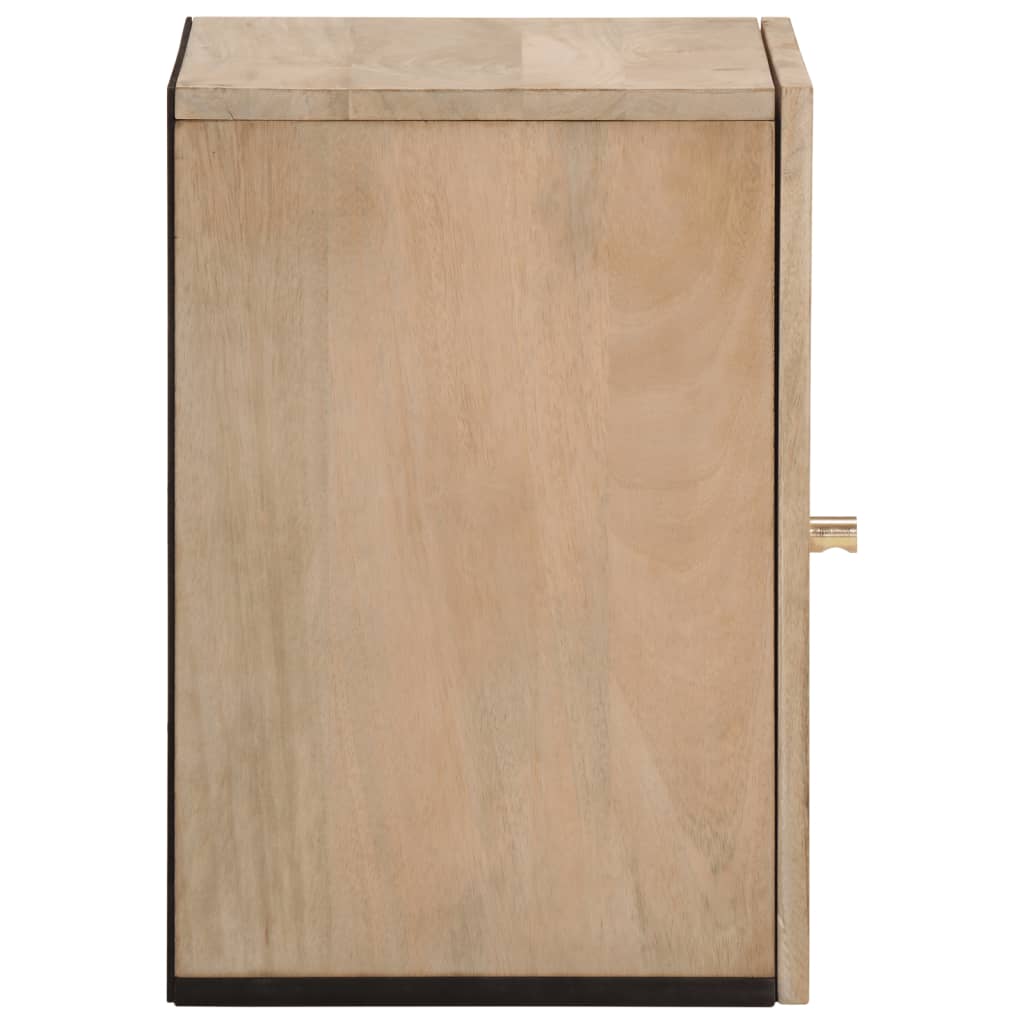 Armoire de salle de bain murale 38x33x48cm bois massif manguier