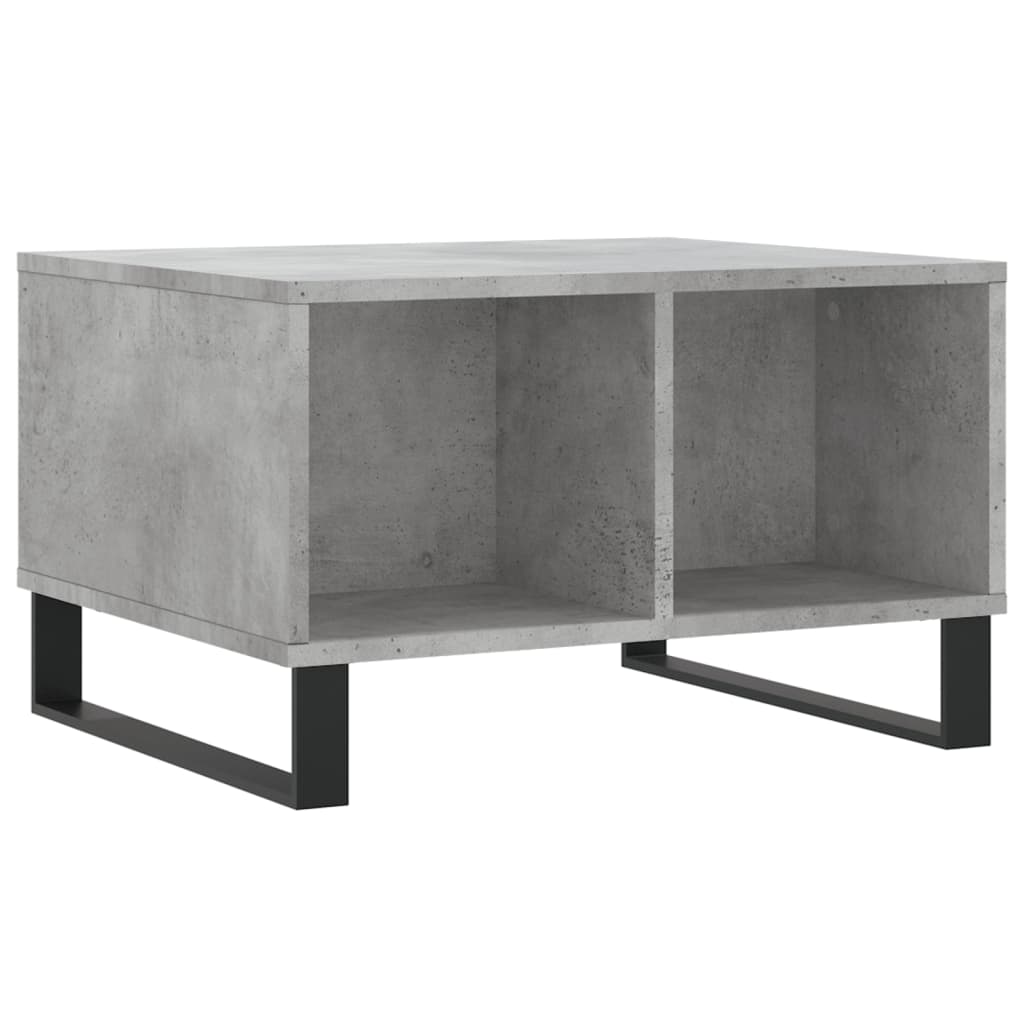 Table basse Gris béton 60x50x36,5 cm Bois d'ingénierie