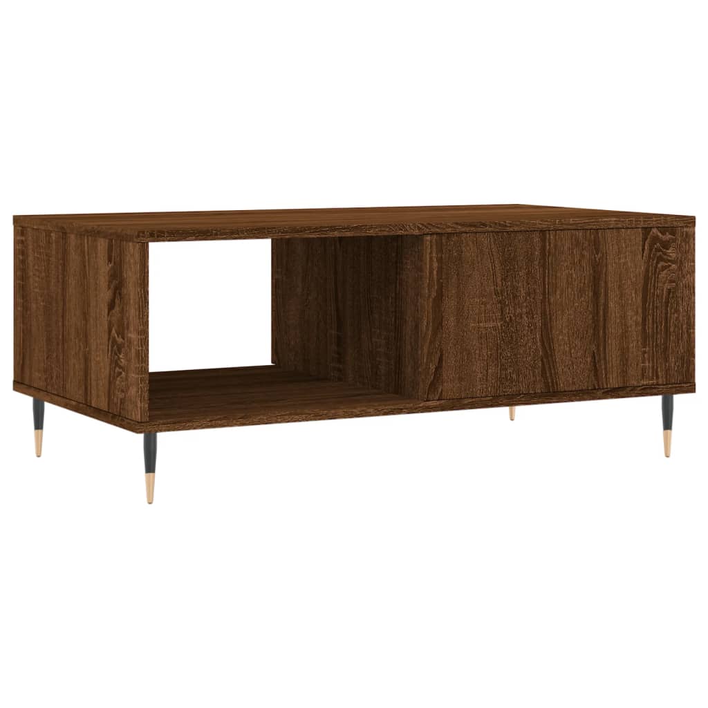 Table basse Chêne marron 90x50x36,5 cm Bois d'ingénierie