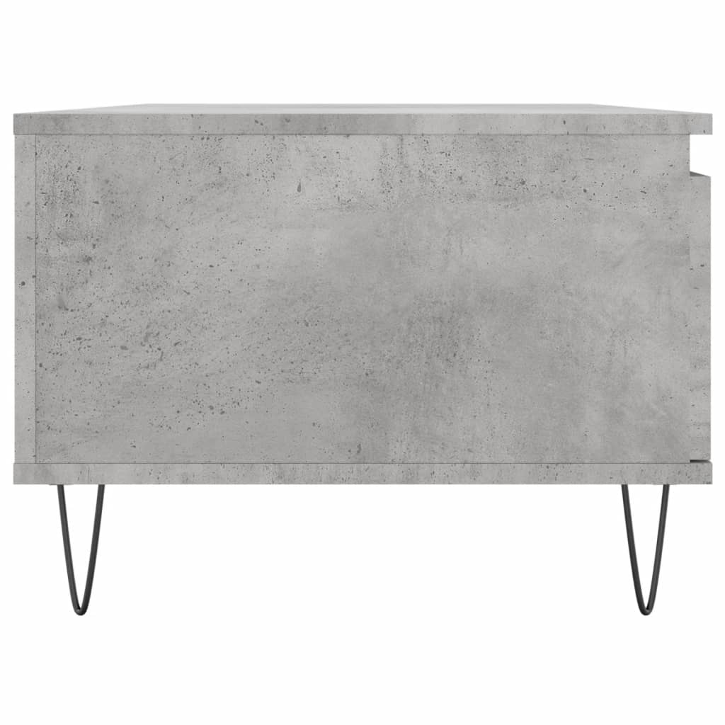 Table basse Gris béton 90x50x36,5 cm Bois d'ingénierie