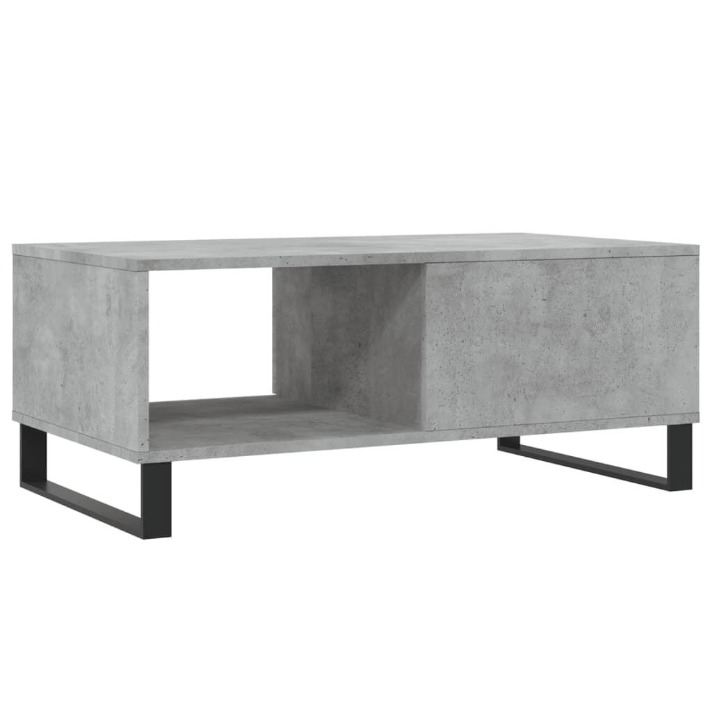 Table basse Gris béton 90x50x36,5 cm Bois d'ingénierie