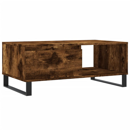 Table basse Chêne fumé 90x50x36,5 cm Bois d'ingénierie