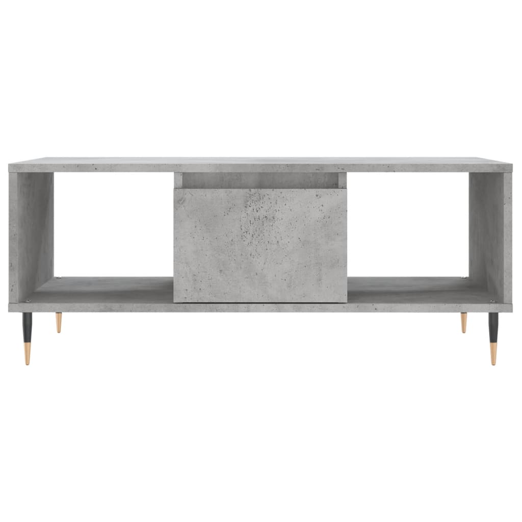 Table basse Gris béton 90x50x36,5 cm Bois d'ingénierie