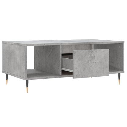 Table basse Gris béton 90x50x36,5 cm Bois d'ingénierie