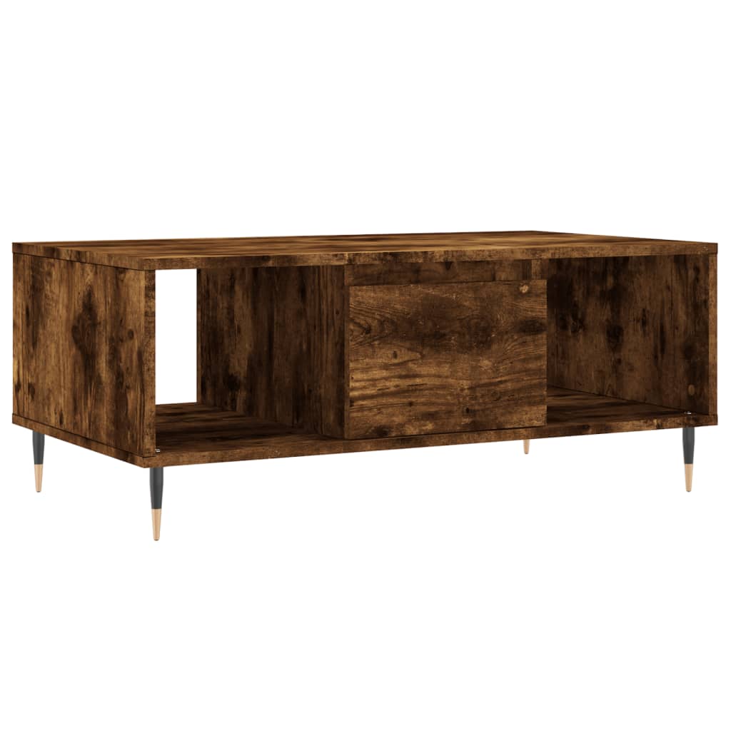 Table basse Chêne fumé 90x50x36,5 cm Bois d'ingénierie