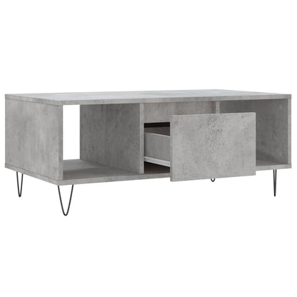 Table basse Gris béton 90x50x36,5 cm Bois d'ingénierie