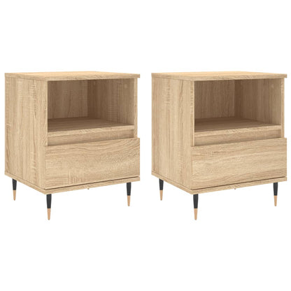 Tables de chevet 2 pcs chêne sonoma 40x35x50 cm bois ingénierie