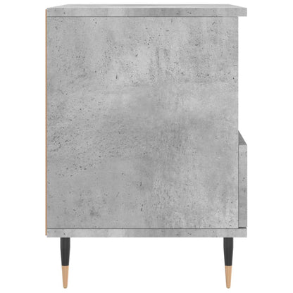 Table de chevet gris béton 40x35x50 cm bois d’ingénierie