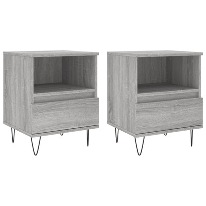 Tables de chevet 2 pcs sonoma gris 40x35x50 cm bois ingénierie