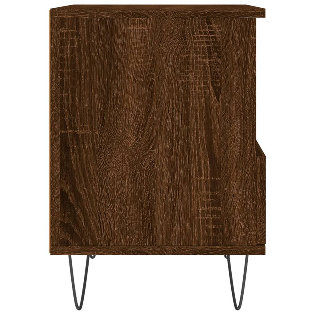 Table de chevet chêne marron 40x35x50 cm bois d’ingénierie