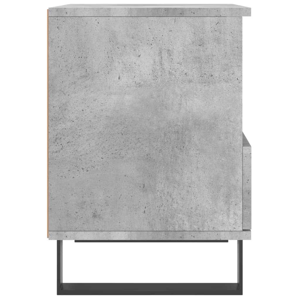 Table de chevet gris béton 40x35x50 cm bois d’ingénierie