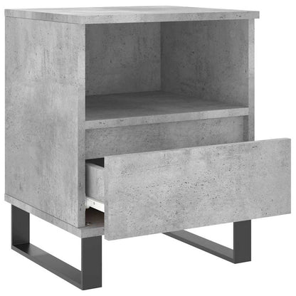 Tables de chevet 2 pcs gris béton 40x35x50 cm bois d’ingénierie