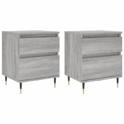 Tables de chevet 2 pcs sonoma gris 40x35x50 cm bois ingénierie