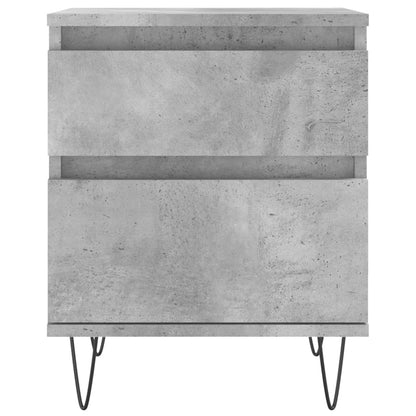 Table de chevet gris béton 40x35x50 cm bois d’ingénierie