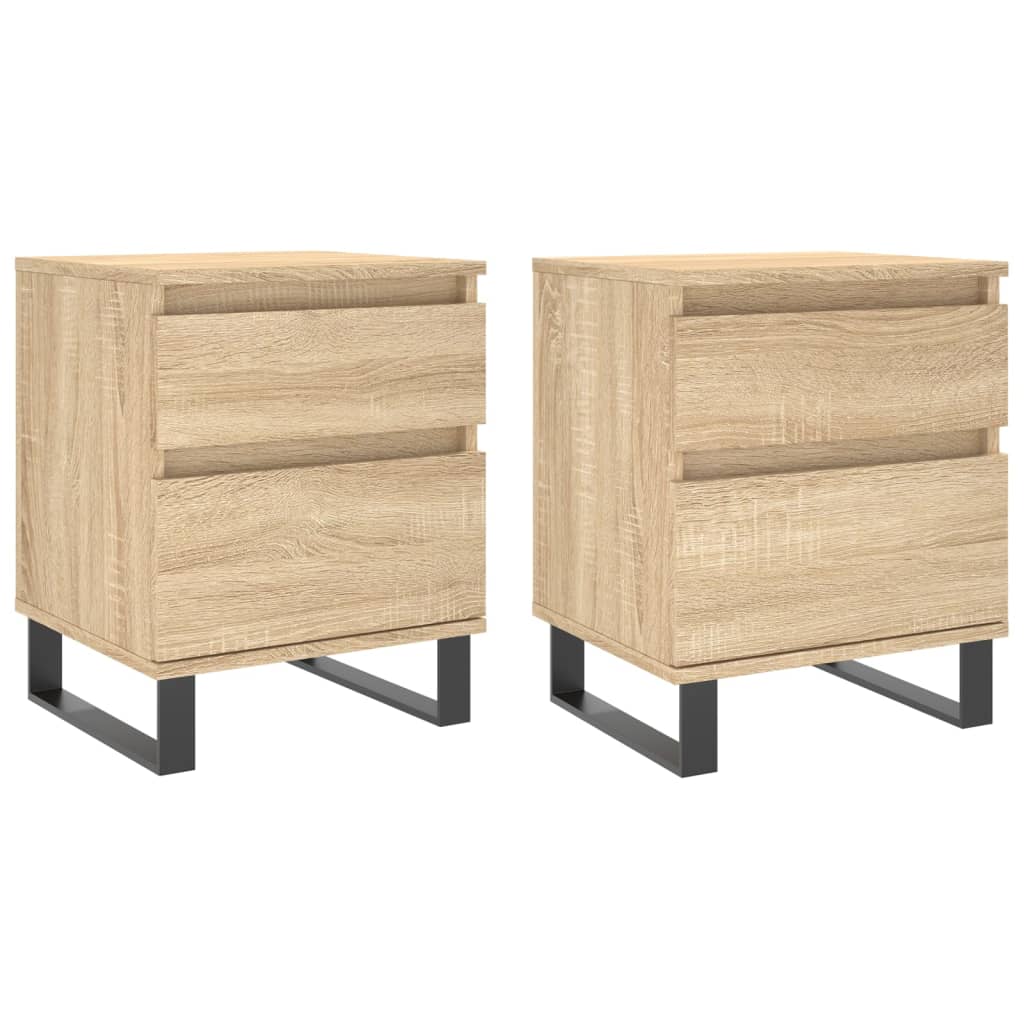 Tables de chevet 2 pcs chêne sonoma 40x35x50 cm bois ingénierie