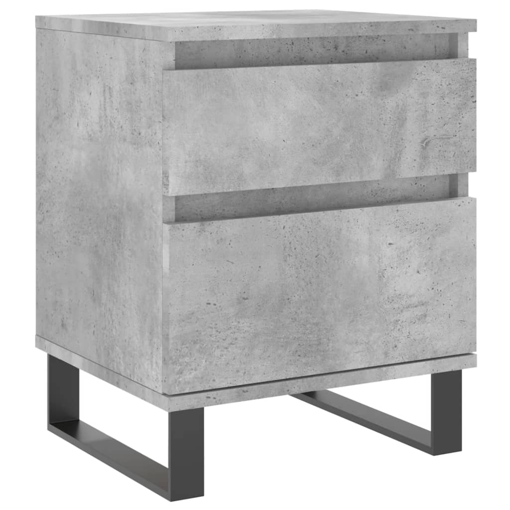 Table de chevet gris béton 40x35x50 cm bois d’ingénierie