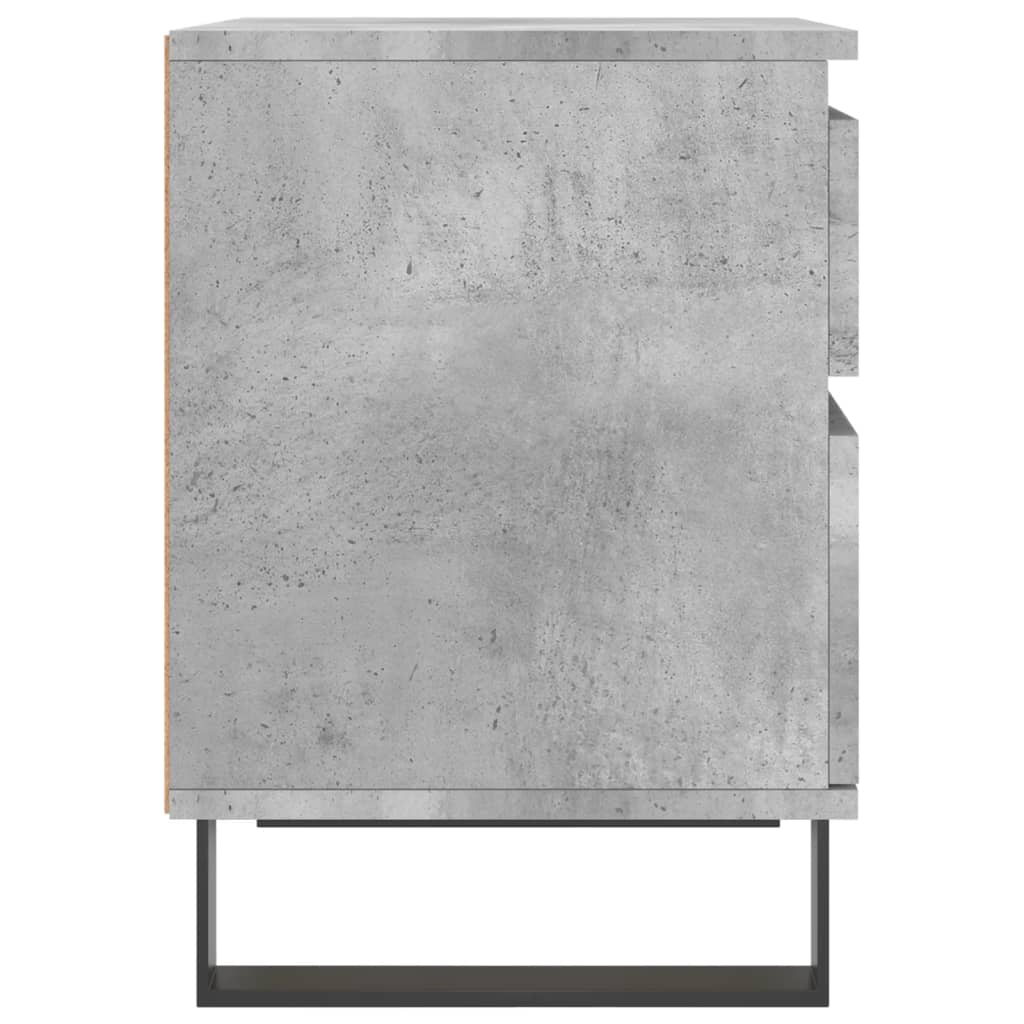 Table de chevet gris béton 40x35x50 cm bois d’ingénierie