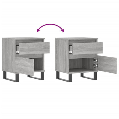 Tables de chevet 2 pcs sonoma gris 40x35x50 cm bois ingénierie