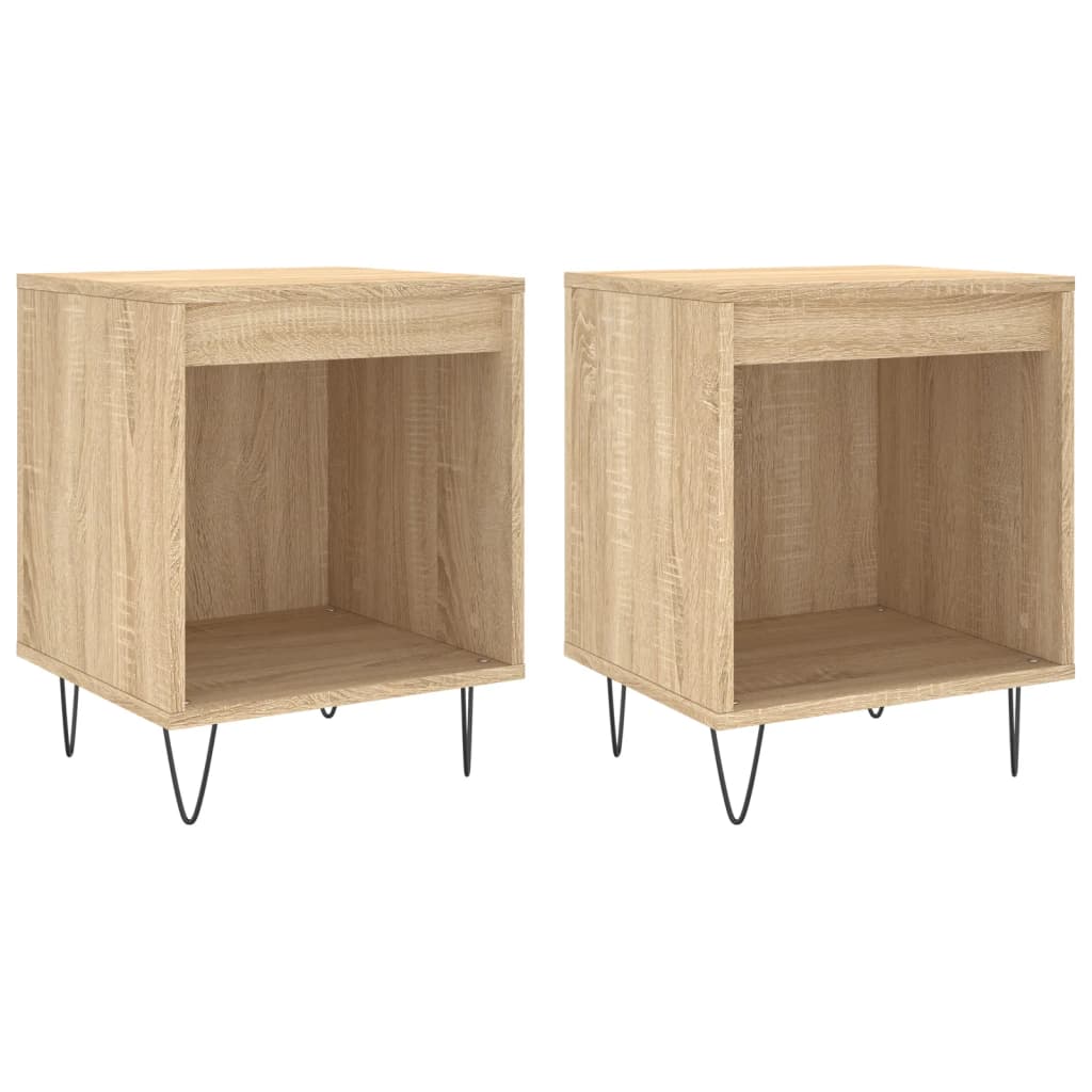 Tables de chevet 2 pcs chêne sonoma 40x35x50 cm bois ingénierie