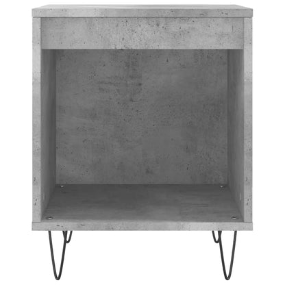 Table de chevet gris béton 40x35x50 cm bois d’ingénierie