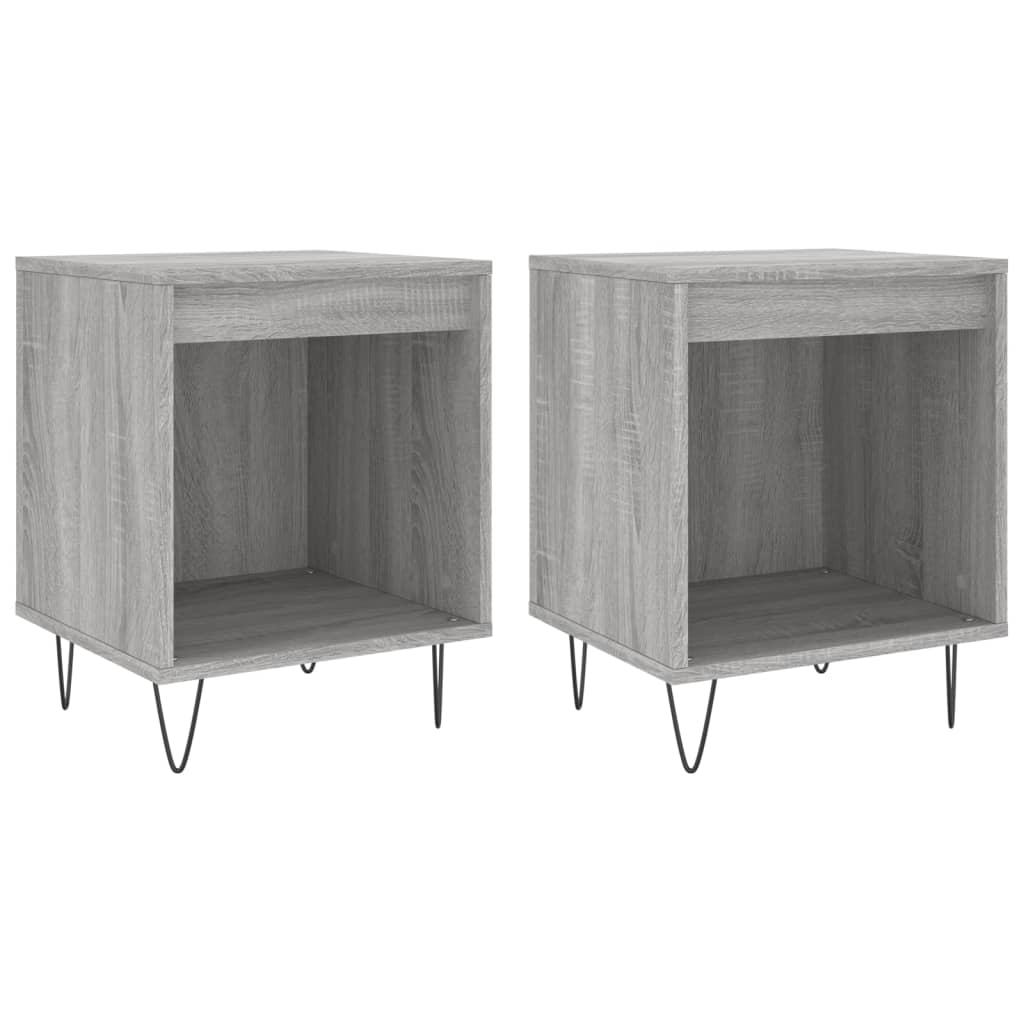 Tables de chevet 2 pcs sonoma gris 40x35x50 cm bois ingénierie