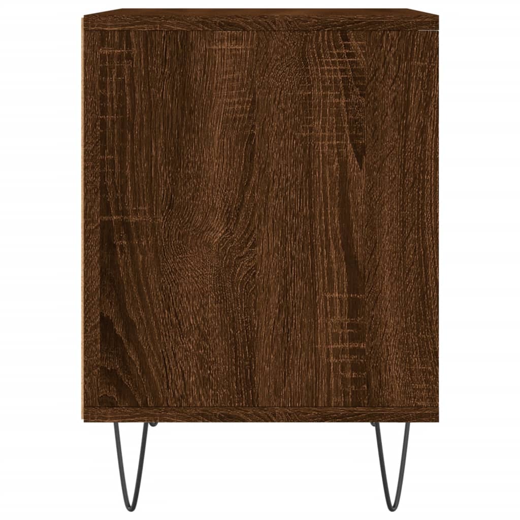 Table de chevet chêne marron 40x35x50 cm bois d’ingénierie