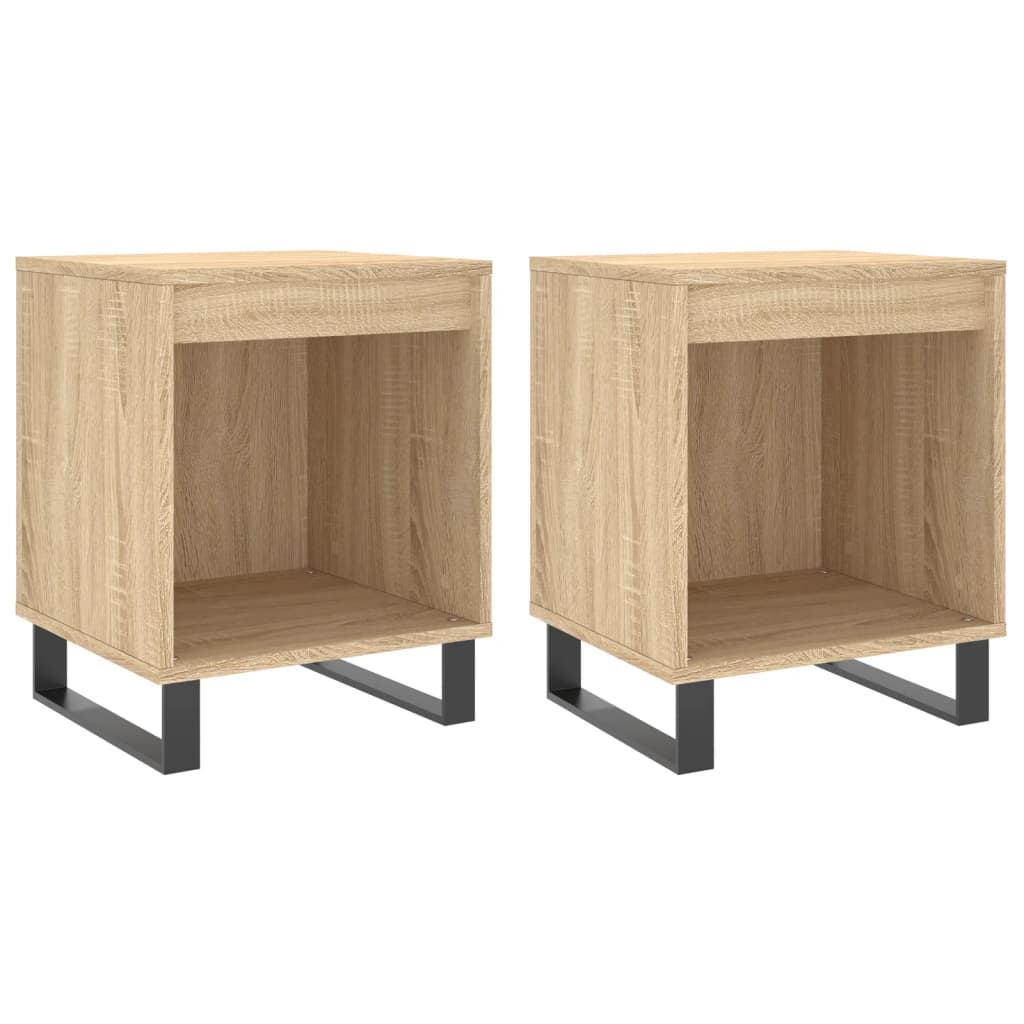 Tables de chevet 2 pcs chêne sonoma 40x35x50 cm bois ingénierie