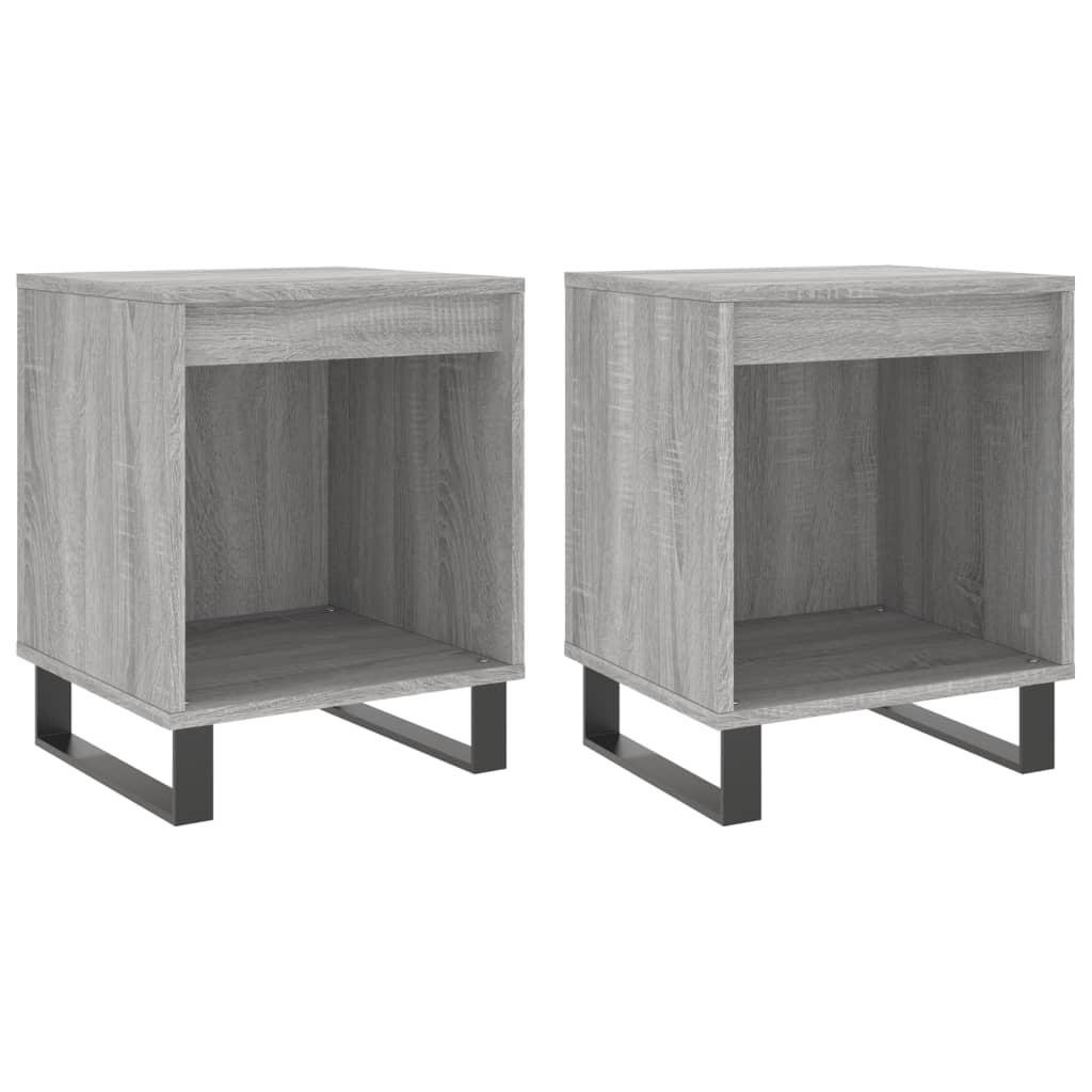 Tables de chevet 2 pcs sonoma gris 40x35x50 cm bois ingénierie