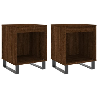 Tables de chevet 2 pcs chêne marron 40x35x50 cm bois ingénierie