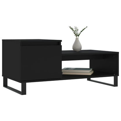 Table basse Noir 100x50x45 cm Bois d'ingénierie