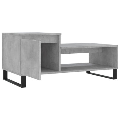 Table basse Gris béton 100x50x45 cm Bois d'ingénierie