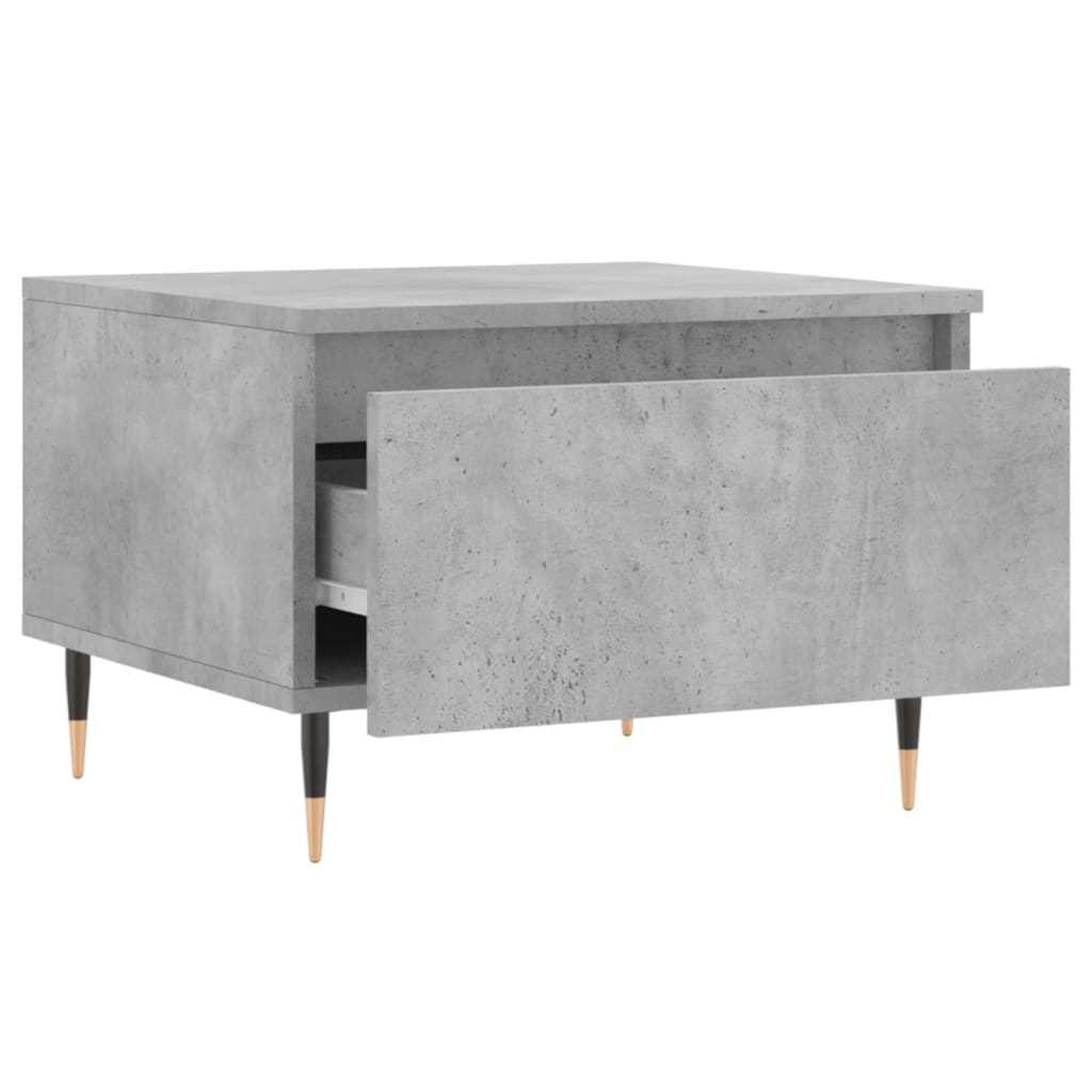 Table basse gris béton 50x46x35 cm bois d'ingénierie