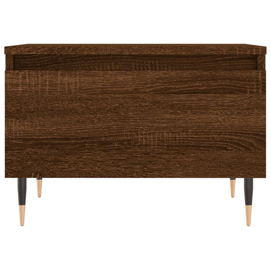 Table basse chêne marron 50x46x35 cm bois d'ingénierie