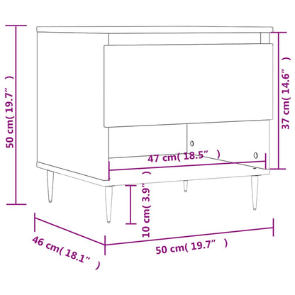 Table basse chêne sonoma 50x46x50 cm bois d'ingénierie