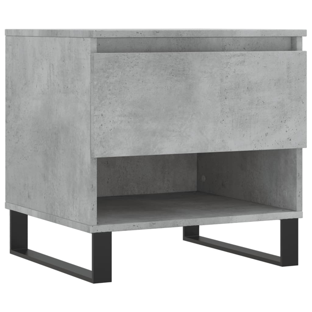 Table basse gris béton 50x46x50 cm bois d'ingénierie