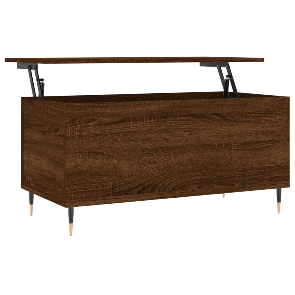 Table basse Chêne marron 90x44,5x45 cm Bois d'ingénierie