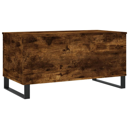 Table basse Chêne fumé 90x44,5x45 cm Bois d'ingénierie